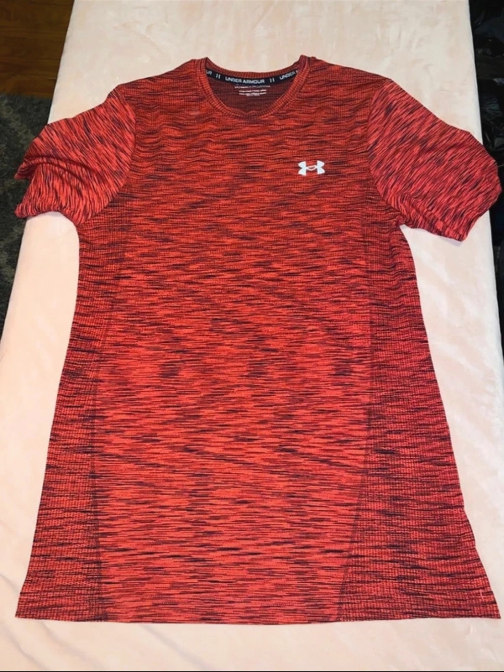 Under Armour Red Space-Dye Short Sleeve Performance Tee